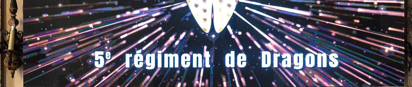 Mur d'images LED grand format installé par BLK Production affichant le blason et le nom du 5e Régiment de Dragons lors du dîner de gala à Troyes