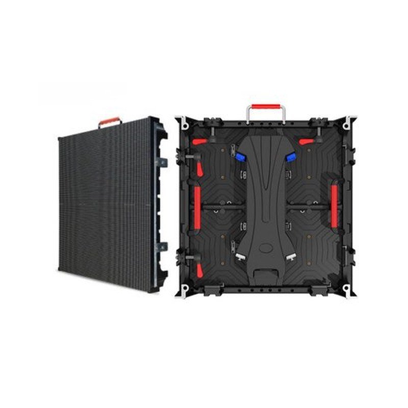 Dalle LED 500x500 mm pitch 3.9 BLK Production, vue avant et arrière du module modulaire pour écran événementiel