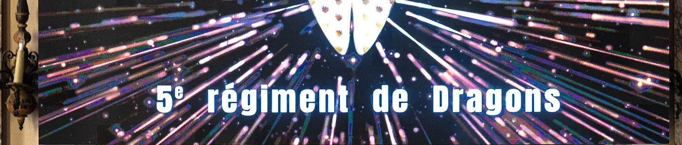 Mur LED au blason du 5e Régiment de Dragons